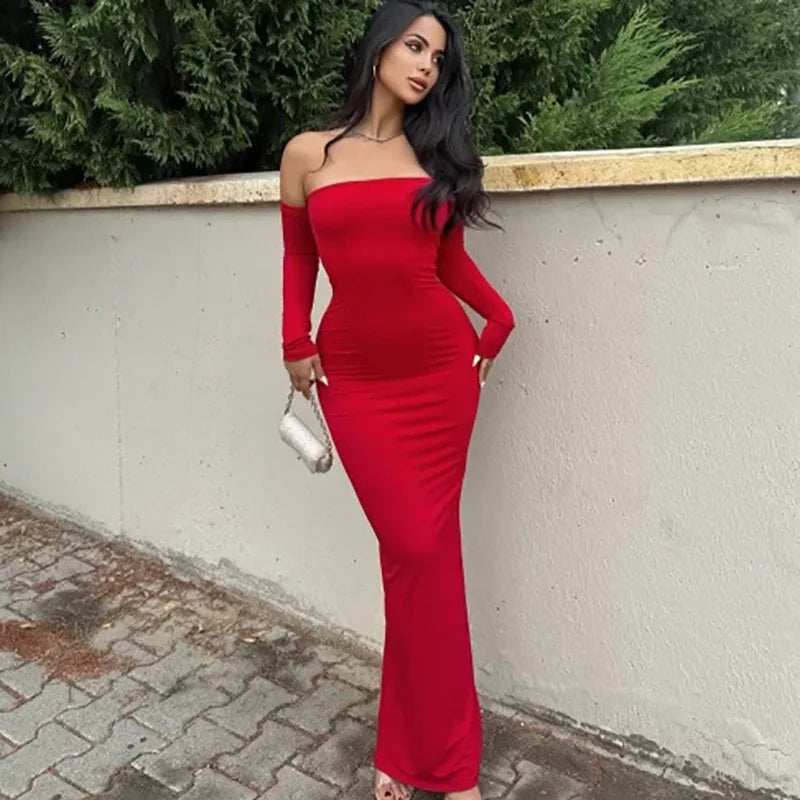 Nela the Label | Off-Shoulder Slim Fit Dress
